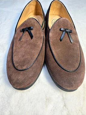 Journey West Belgian Loafers Men's Brown Slip-Ons Size 10